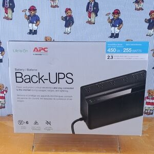 New in box APC Home & Office series 6 plug usb charging port battery back up